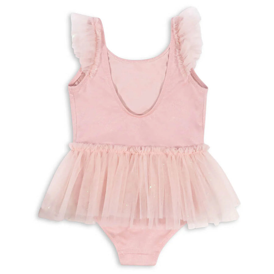 Konges Sløjd Amandine Swimsuit Powder Pink – girls ruffle swimsuit from 1Love 2Hugs 3Kisses Ibiza.