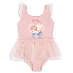Konges Sløjd Amandine Swimsuit Powder Pink – girls ruffle swimsuit from 1Love 2Hugs 3Kisses Ibiza.
