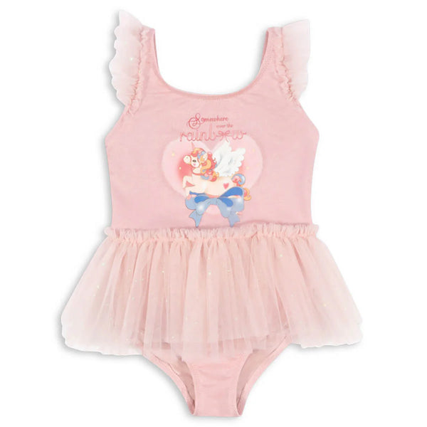 Konges Sløjd Amandine Swimsuit Powder Pink – girls ruffle swimsuit from 1Love 2Hugs 3Kisses Ibiza.