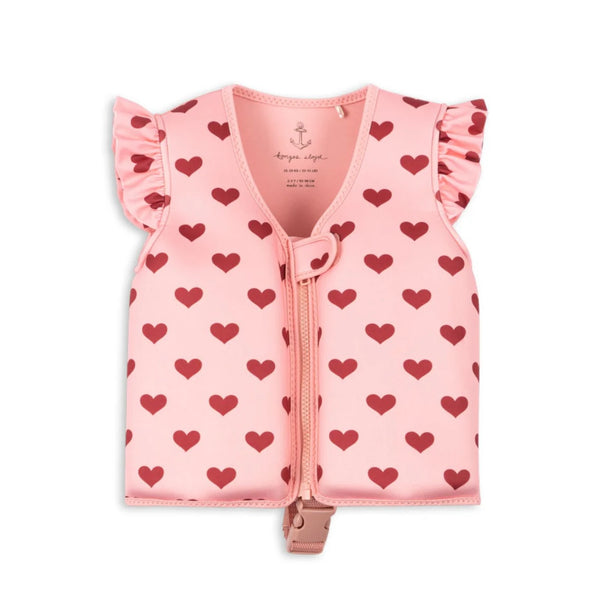 Konges Sløjd Avery Swim Vest Amour Pink – kids float vest for safe and stylish swimming, available at 1Love 2Hugs 3Kisses Ibiza.