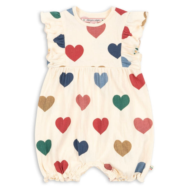 Konges Sløjd Chleo Frill Romper - Bon Coeur Coloré Available at 1love2hugs3kisses Ibiza