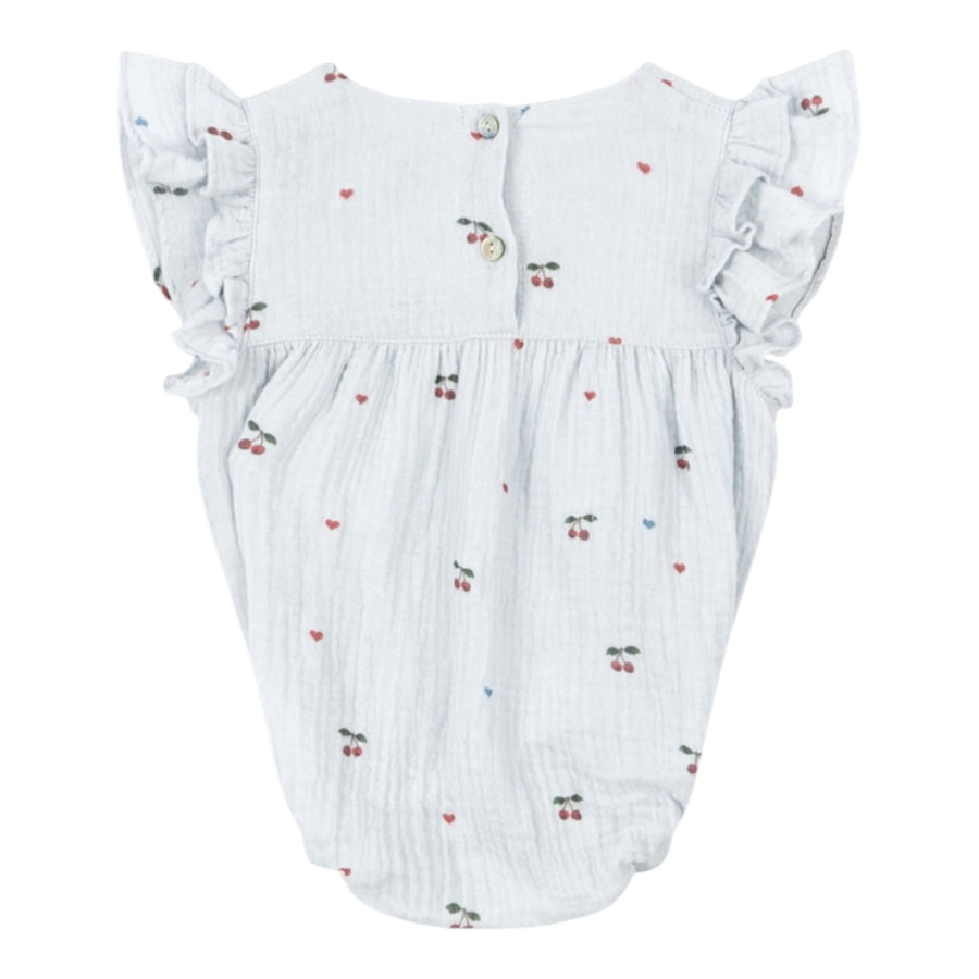 Konges Sløjd Coco Romper - Cherry Blue Coeur From 1love2hugs3kisses Ibiza