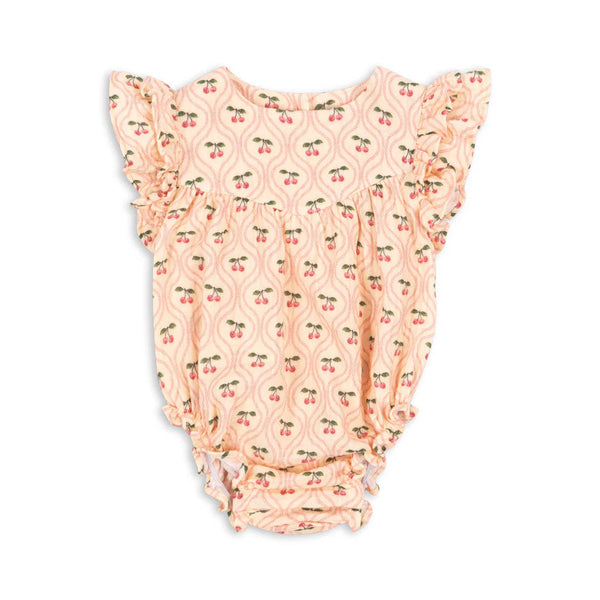 Konges Sløjd Coco Romper - Cherry Pink available at 1love2hugs3kisses ibiza