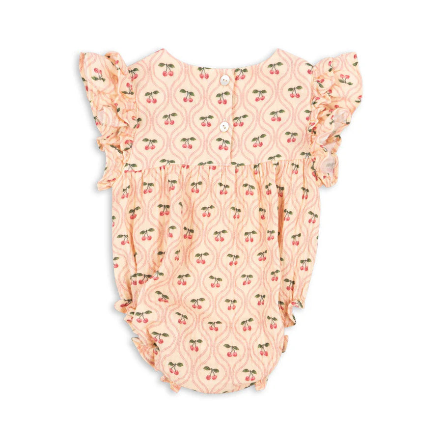 Konges Sløjd Coco Romper - Cherry Pink available at 1love2hugs3kisses ibiza