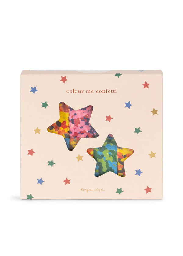 Konges Sløjd Confetti Crayons - Multi Star available at 1love2hugs3kisses ibiza