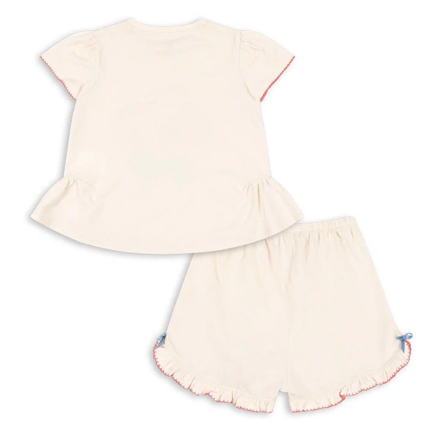 Konges Sløjd Famo Frill Set Rainbow Unicorn - Ecru Available at 1love2hugs3kisses Ibiza