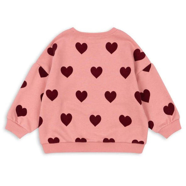 Konges Sløjd Lou Sweat Shirt - Pink Coeur available at 1love2hugs3kisses ibiza