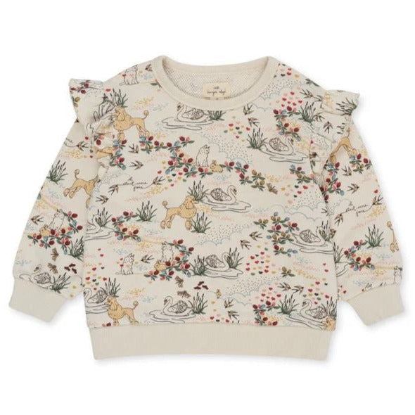 Konges Sløjd Loupy Lou Frill Sweatshirt - Mizumi available at 1Love2Hugs3Kisses ibiza 