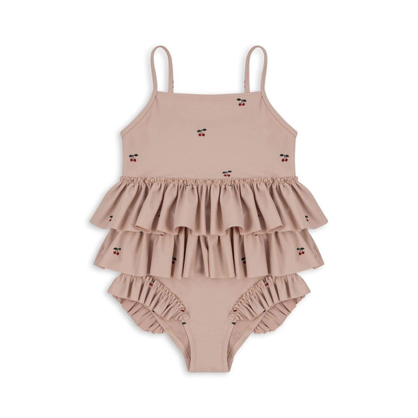 Konges Sløjd Manuca Frill Swimsuit - Cherry Blush available at 1Love2Hugs3Kisses ibiza 