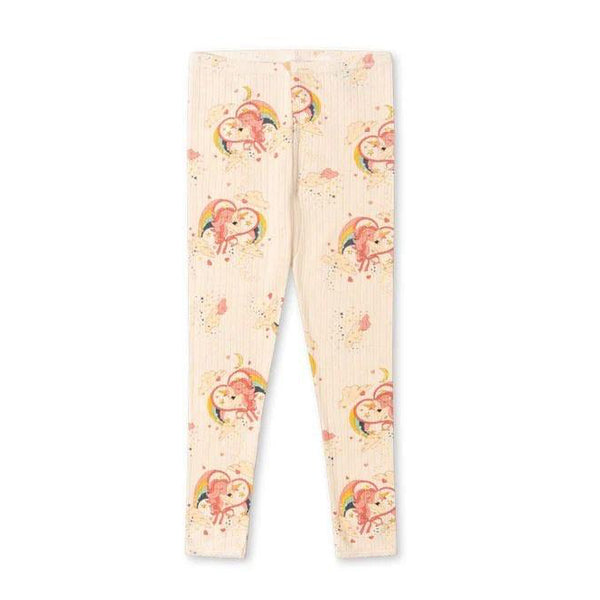 Organic cotton baby pants by Konges Sløjd with Horn Stars print and pointelle detailing