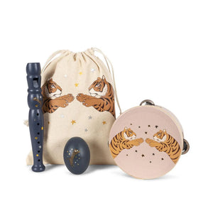 Konges Sløjd Music Set Petite Fcs Tiger – baby and kids wooden music toy set from 1Love 2Hugs 3Kisses Ibiza.