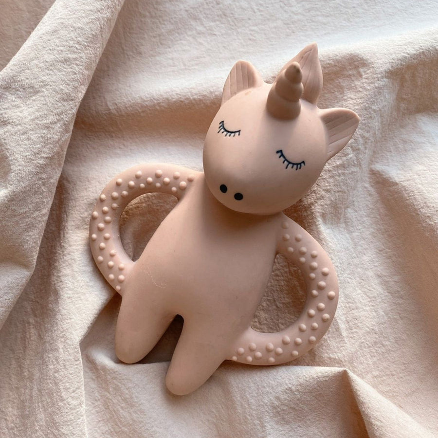 Konges Sløjd Teether Unicorn - Rose available at 1Love2Hugs3Kisses ibiza 