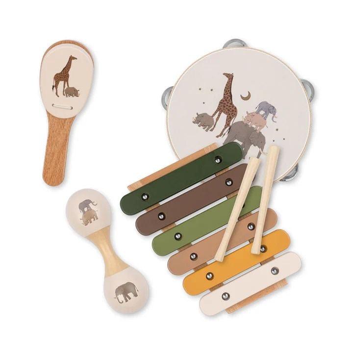 Konges Sløjd Wooden Music Set - Safari at 1love2hugs3kisses ibiza