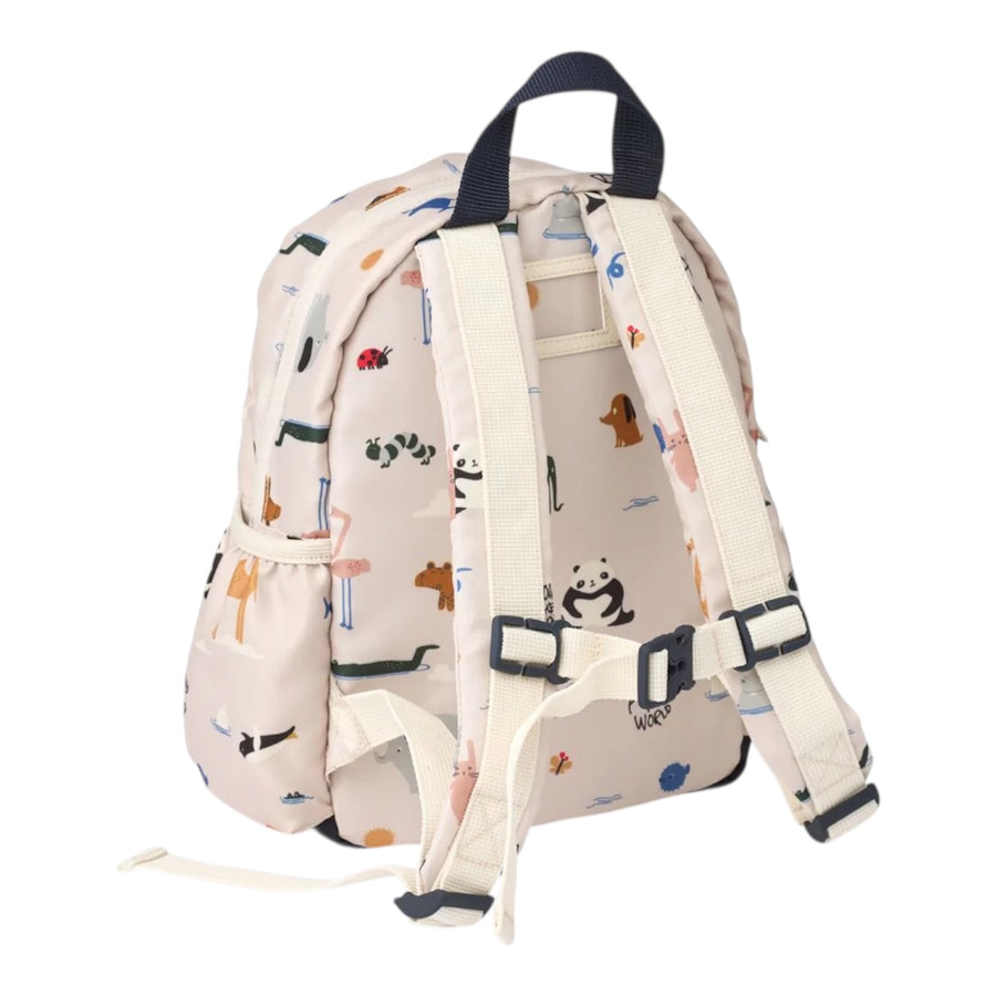 Liewood Andreas kids backpack around the world sandy animal print from 1love2hugs3kisses ibiza

