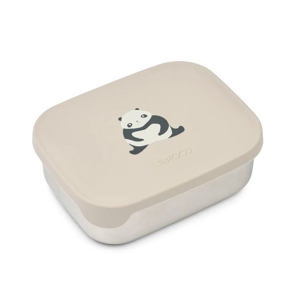 Liewood Arthur kids lunch box panda sandy dark grey bento box from 1love2hugs3kisses Ibiza