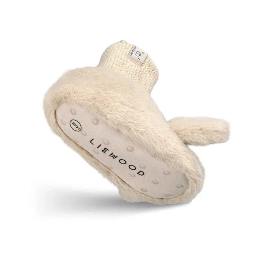 Liewood Beth Bear Plush Slippers - mist from 1love2hugs3kisses ibiza