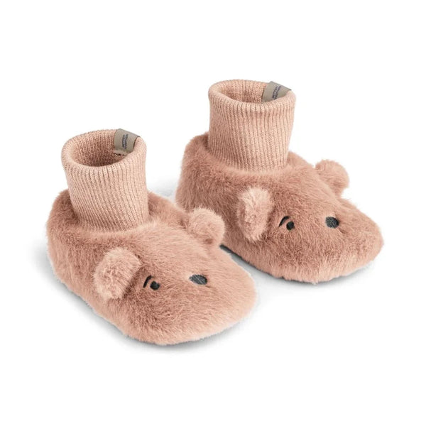 Liewood Beth Bear Plush Slippers - Tuscany Rose from 1love2hugs3kisses ibiza