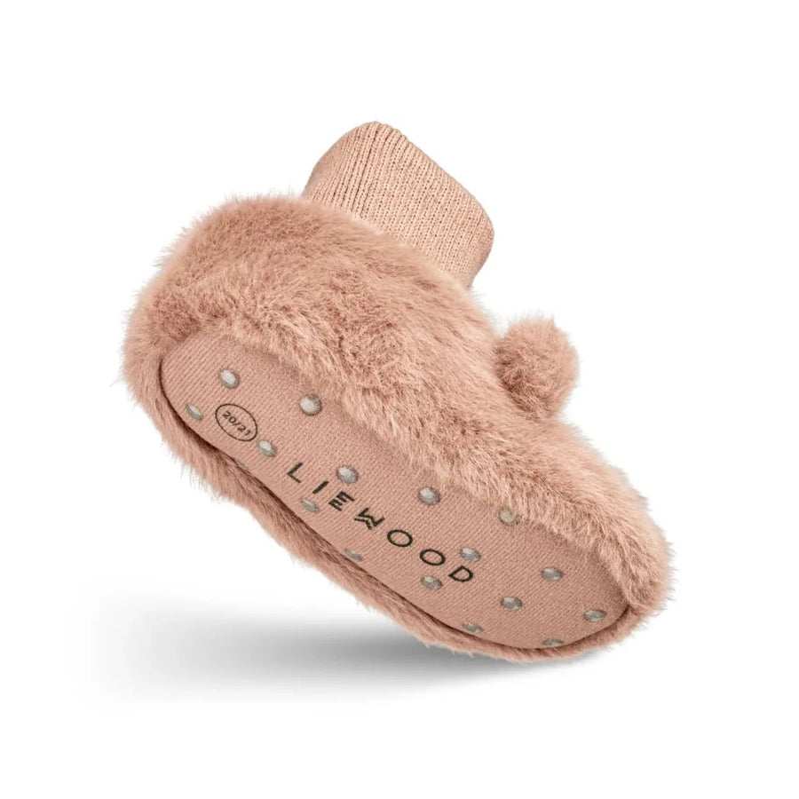 Liewood Beth Bear Plush Slippers - Tuscany Rose from 1love2hugs3kisses ibiza