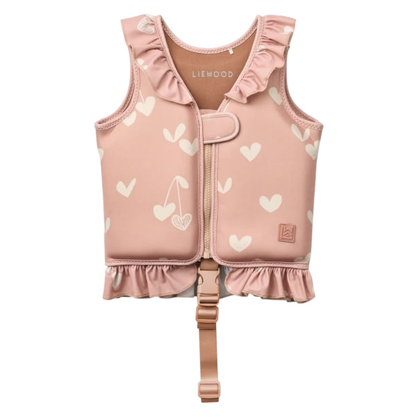 Liewood Dove swim vest with frills Sweethearts Pale Tuscany for kids
