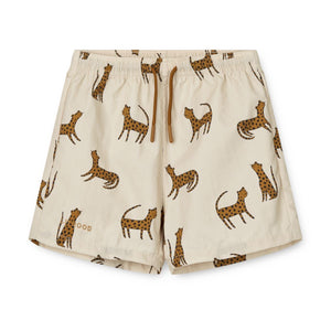 Liewood Duke Board Shorts Leopard and Sandy from 1love2hugs3kisses ibiza
