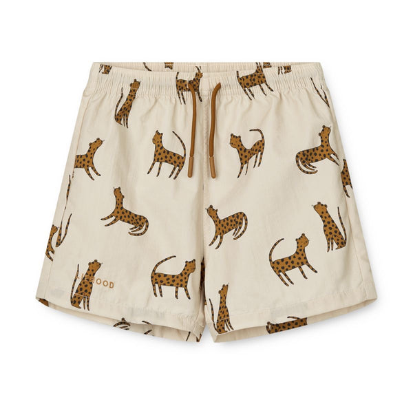 Liewood Duke Board Shorts Leopard and Sandy from 1love2hugs3kisses ibiza
