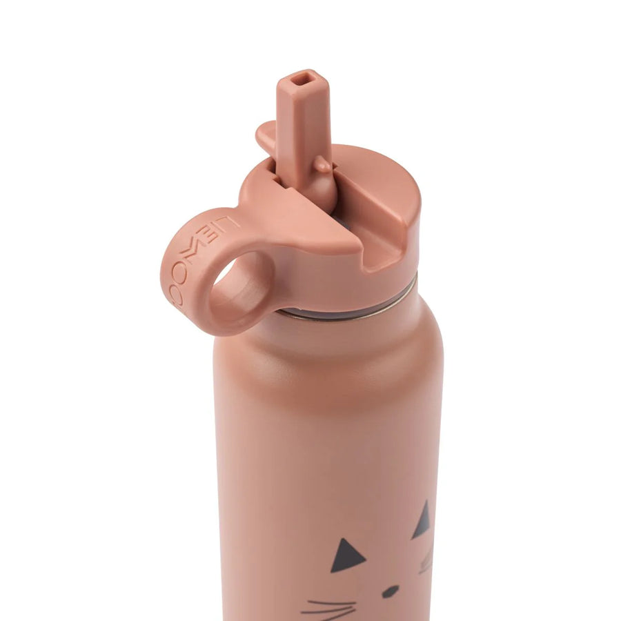 Liewood Falk Water Bottle Cat - Dark Rose from 1love2hugs3kisses ibiza