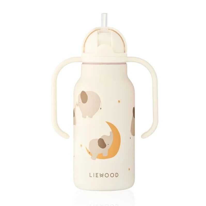Liewood Kimmie Printed Bottle Elephant - Creme de la Creme From 1love2hugs3kisses ibiza