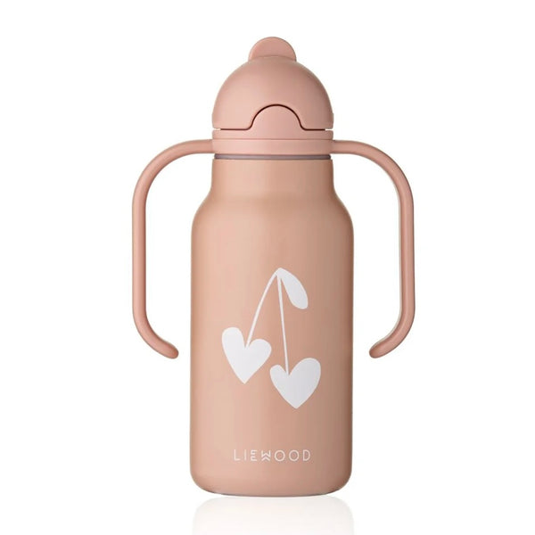 Liewood Kimmie toddler water bottle sweethearts pale tuscany stainless steel with handles from 1love2hugs3kisses ibiza
