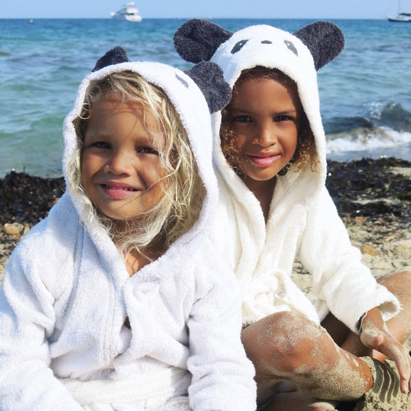 Liewood Lily Bathrobe Panda - Creme de la creme available at 1love2hugs3kisses ibiza