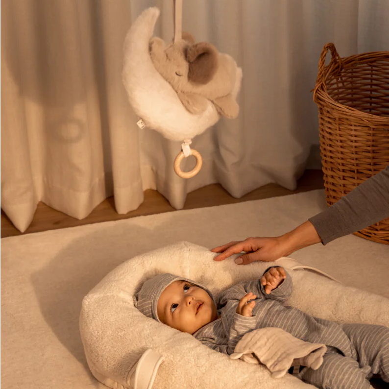 Liewood Mandy Music Mobile Baby Elephant - Mist / Sandy Available at 1love2hugs3kisses ibiza