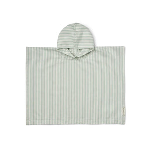 Liewood Roomie poncho Y/D stripe Ice blue and Creme de la creme from 1love2hugs3kisses ibiza
