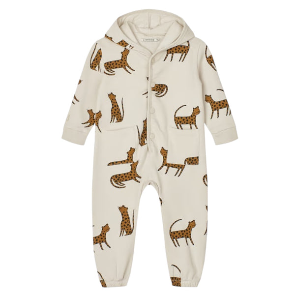 Liewood Topeka Printed Sweat Jumpsuit Leopard Sandy from 1love2hugs3kisses ibiza