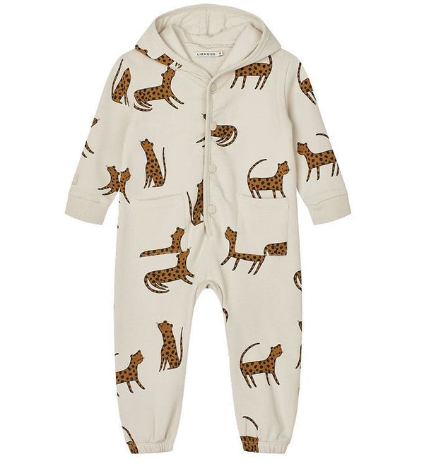 Liewood Topeka Printed Sweat Jumpsuit Leopard Sandy from 1love2hugs3kisses ibiza