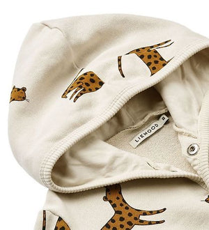 Liewood Topeka Printed Sweat Jumpsuit Leopard Sandy from 1love2hugs3kisses ibiza