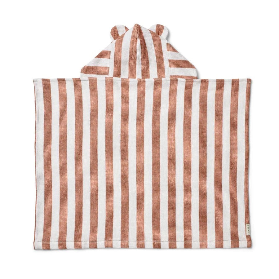 Liewood Vilas Baby Hooded Waffle Towel White and Tuscany Rose from 1love2hugs3kisses ibiza