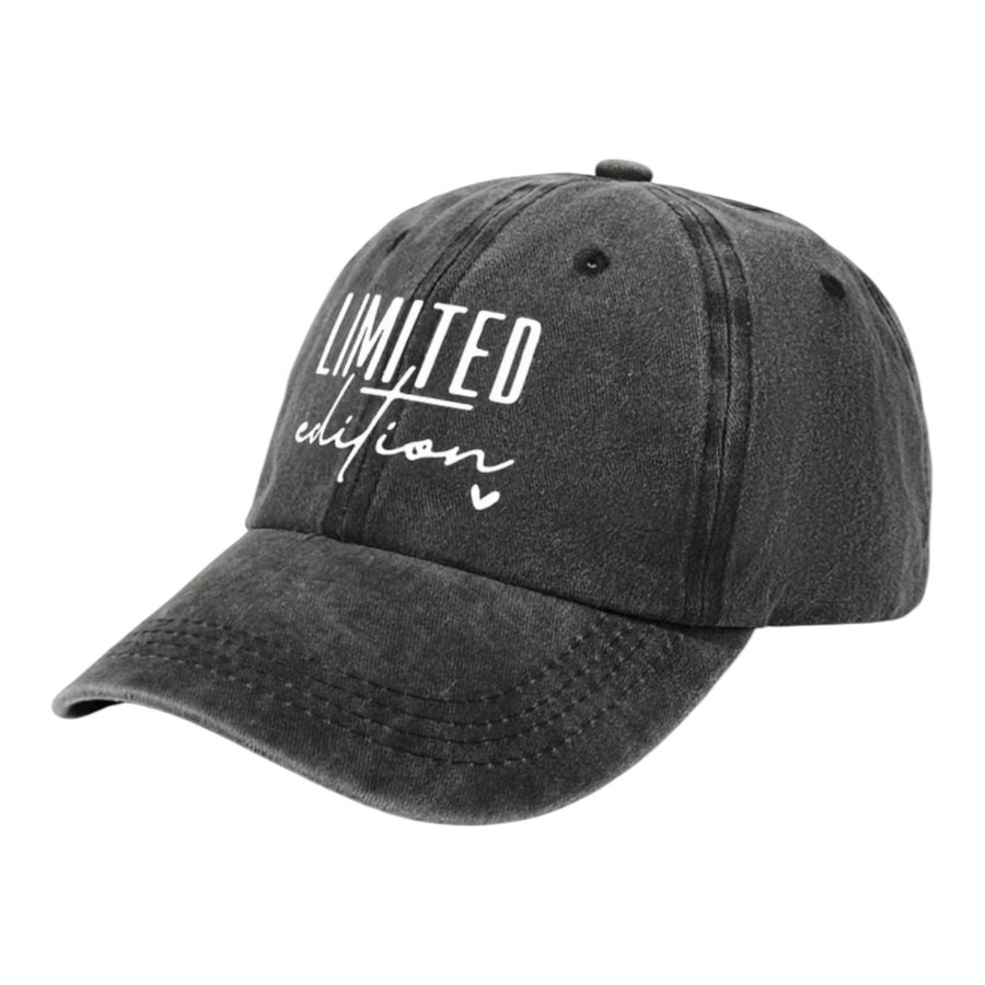Limited Edition Vintage Washed Baseball Cap – Black