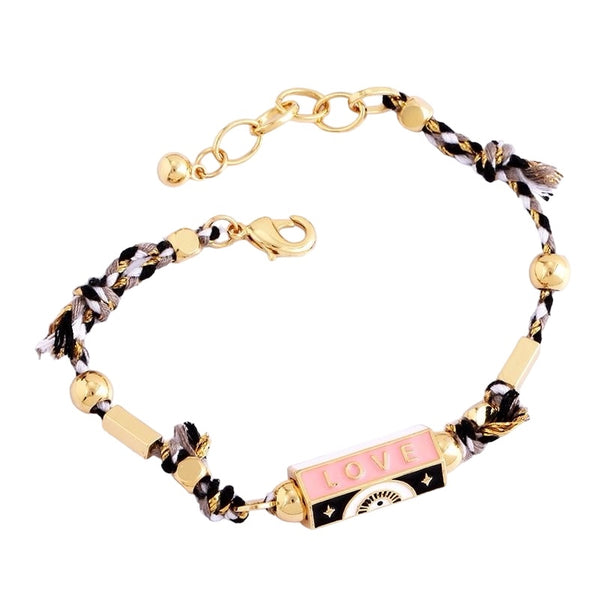 Love Locket Bracelet Black-Pink available at 1Love2Hugs3Kisses ibiza 
