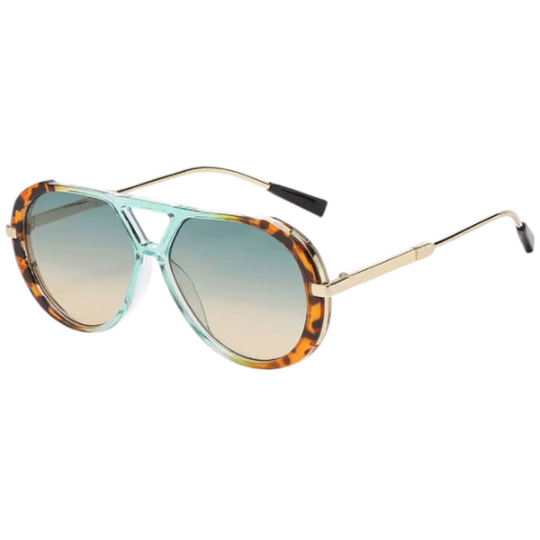 Luxury Aviator Sunglasses – Tortoise Mint / Sage Gradient Available at 1love2hugs3kisses Ibiza