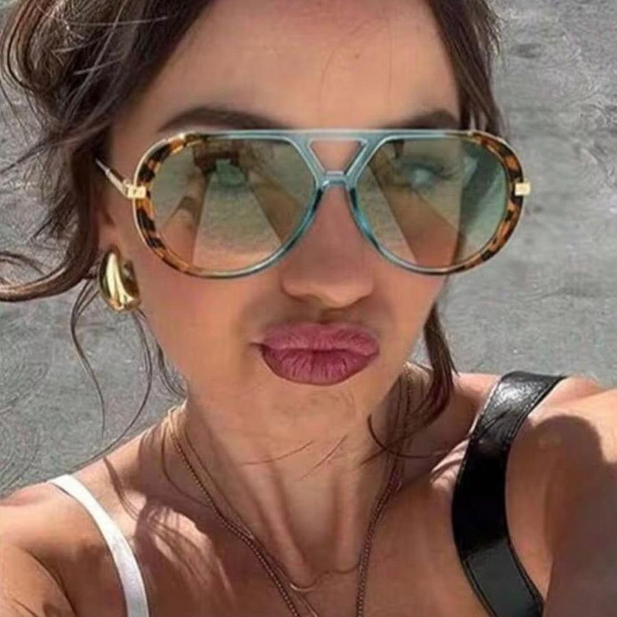 Luxury Aviator Sunglasses – Tortoise Mint / Sage Gradient Available at 1love2hugs3kisses Ibiza