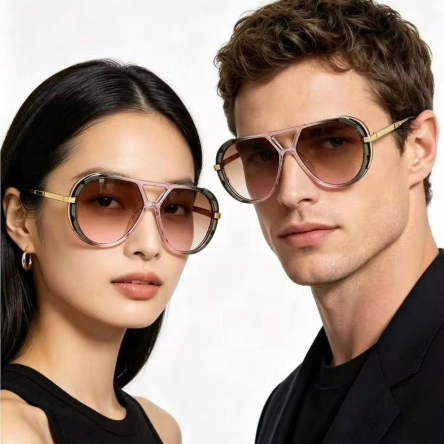 Luxury Aviator Sunglasses – Crystal Pink / Rose Gradient Available at 1love2hugs3kisses Ibiza
