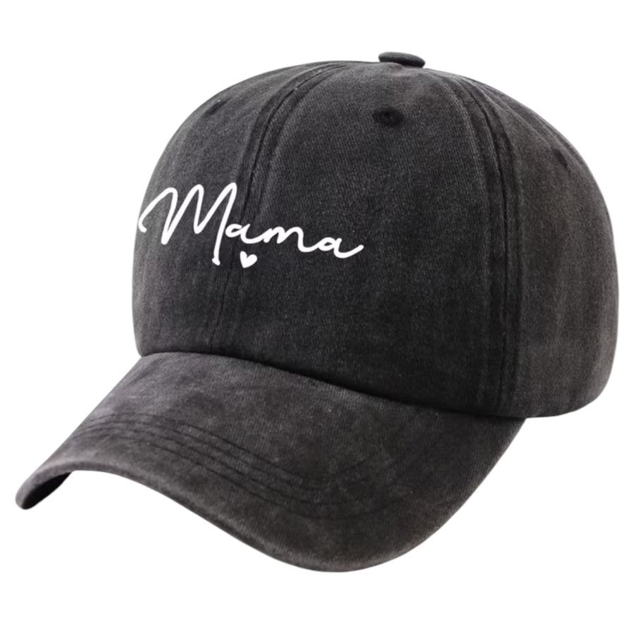 Mama Vintage Washed Baseball Cap – Black Available at 1love2hugs3kisses Ibiza