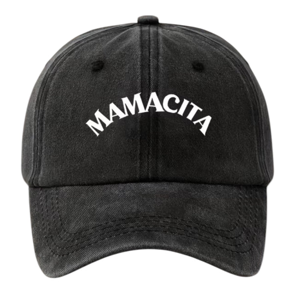 Mamacita Vintage Washed Baseball Cap – Black Available at 1love2hugs3kisses Ibiza 