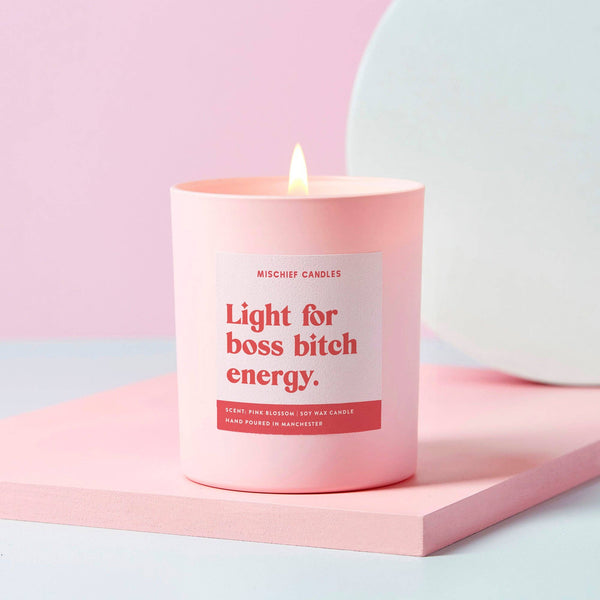 Mischief Candle Boss Energy Midnight Queen available at 1love2hugs3kisses ibiza