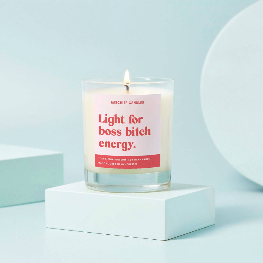 Mischief Candle Boss Energy Midnight Queen available at 1love2hugs3kisses ibiza