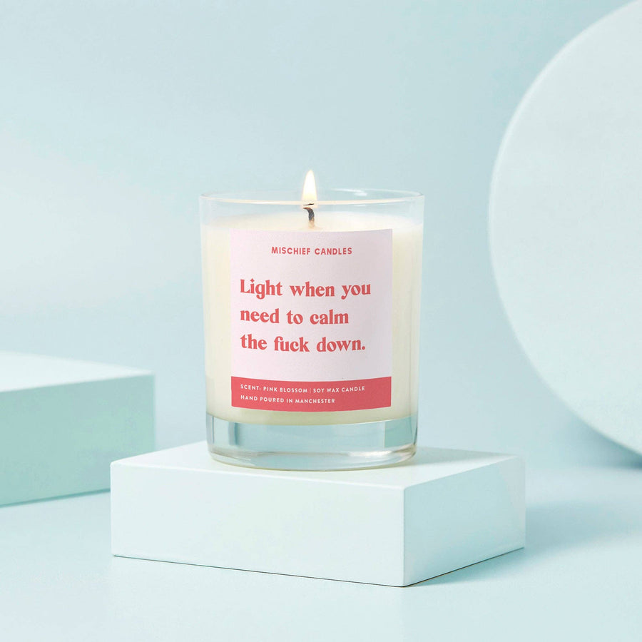 Mischief Candle Light and Calm Down Chilled Vibes available at 1love2hugs3kisses ibiza