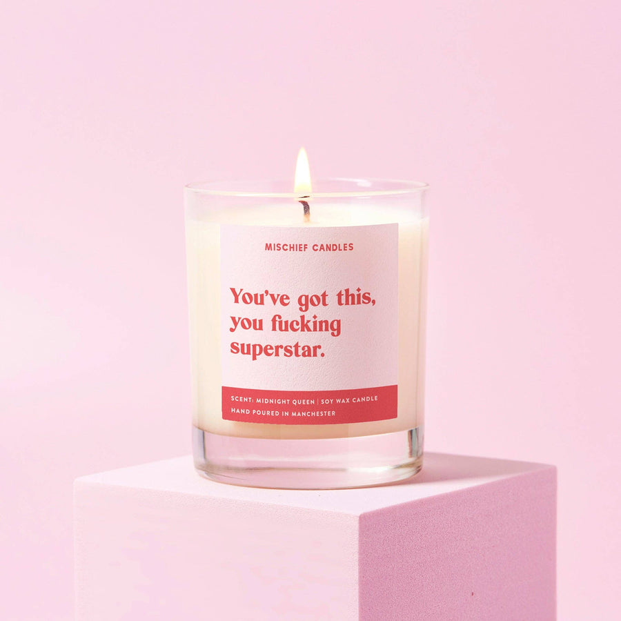 Mischief Candle You've Got This Superstar Secret Beach Club available at 1love2hugs3kisses ibiza