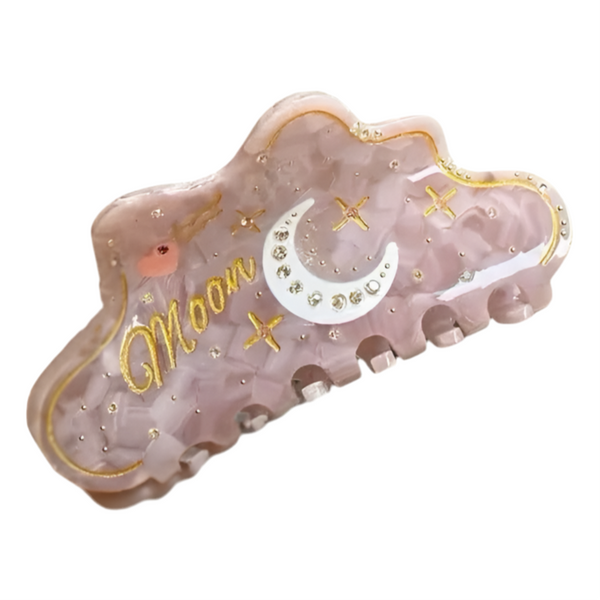 Moon Magic Hair Claw – Pink available at 1love2hugs3kisses ibiza