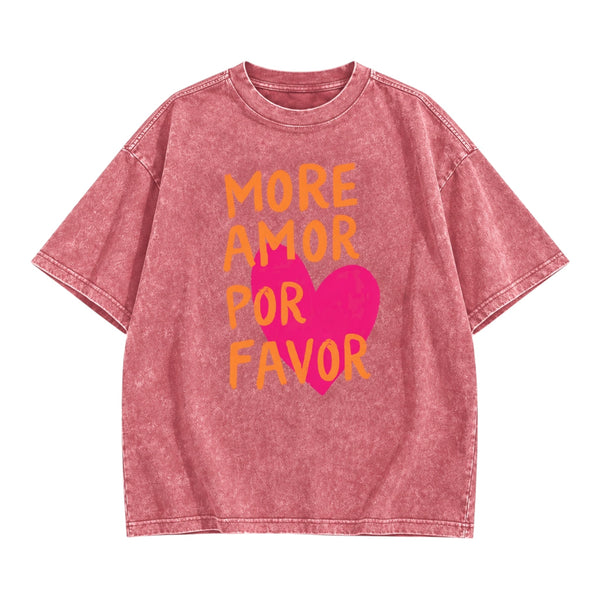 More Amore Por Favor Women’s T-Shirt – Pink available at 1love2hugs3kisses Ibiza