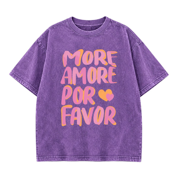 More Amore Por Favor Women’s T-Shirt – purple available at 1love2hugs3kisses Ibiza