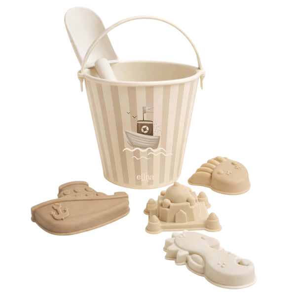 Mrs.Ertha Beach Bucket Set - Striped Boat From 1love2hugs3kisses Ibiza